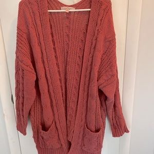 Women’s maroon velvet knit sweater